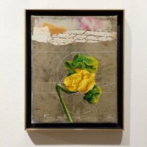 Wolfgang Zelmer Fiori geometrico Mischtechnik auf Leinwand Maße 25 x 20 cm Unikat