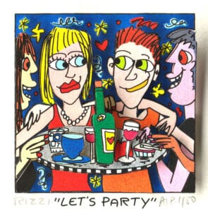 James Rizzi Let´s Party mit Passepartout Auflage 350 Ex. drucksigniert 20 x 24 cm