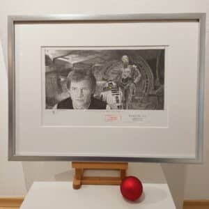 Robert Bailey A Mission With No Questions Asked Bleistiftzeichnung 40 x 53 cm mit Rahmen Unikat