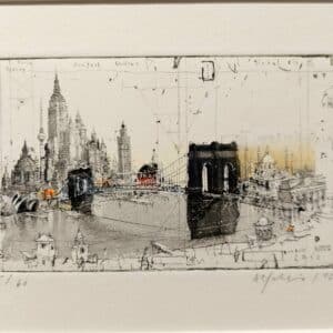 Alexander Befelein Global City 2,2013 Original-Farbradierung Auflage 5/60 Maße 40 x 30 cm (mit Passepartout)