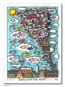 James Rizzi Gone With The Wind, 1905 mit Passepartout Auflage 324/350 handsigniert 40 x 30 cm