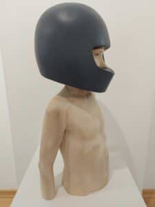 Leo F. Demetz Save in the future Lindenholz, Farbe Höhe 57 cm Unikat