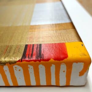 Franz W. Pichler o.T. (silber-gold-bronze) Farbpigmente/LW Maße 35 x 35 cm