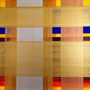 Franz W. Pichler o.T. (silber-gold-bronze) Farbpigmente/LW Maße 35 x 35 cm