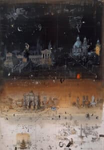 Alexander Befelein München - Kaleidoskop Mischtechnik auf Karton 28 x 20 cm Unikat