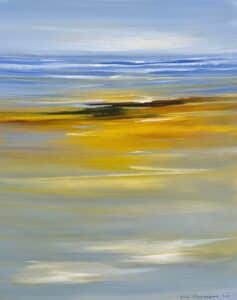 Puck Steinbrecher Besonntes Wattenmeer, 2023 Acryl auf Leinwand 60 x 50 cm Unikat