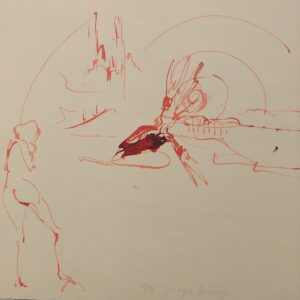 Joseph Beuys Spur I, 1974 Ohne Titel Nach "Geysir, Nymphe und blutender Riesenhirsch" Lithografie, WVZ109 Blattmaß ca. 52 x 72 cm