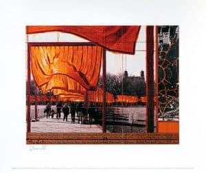 Christo The Gates XXVI Print auf gehämmerten Karton handsigniert