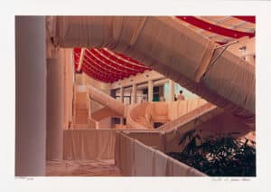 Christo Wrapped Stairs, Museum Würth Originalfoto W. Volz signiert und nummeriert