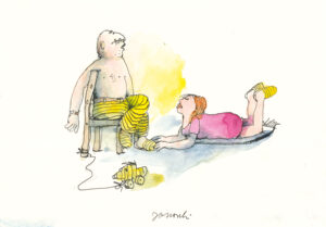 Liebst du mich auch, dann freu ich mich Mischtechnik auf Papier mit Passepartout 40 x 50 cm