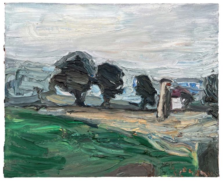 Klaus Fußmann Landschaft Öl auf Leinwand 80 x 85 cm Unikat