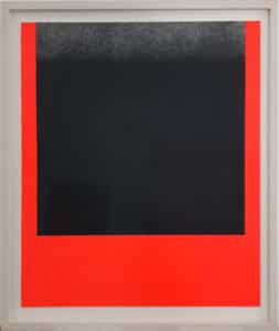 Rupprecht Geiger Schwarz auf Rot, 1968 WVZ 111-2 WVG 108/1 Serigrafie 67 x 60 cm verso nummeriert und signiert
