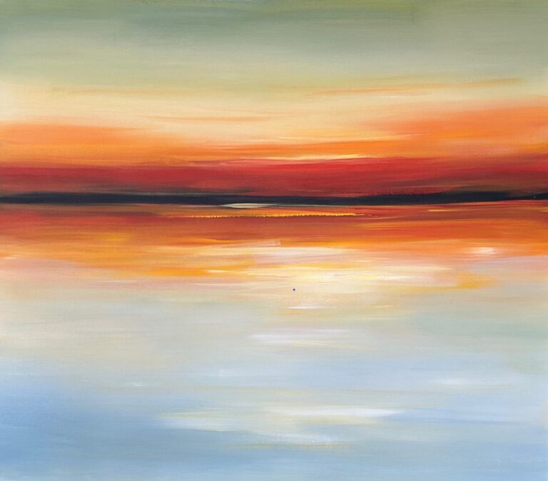 Puck Steinbrecher Großes Abendlicht, 2024 Acryl auf Leinwand 140 x 160 cm Unikat
