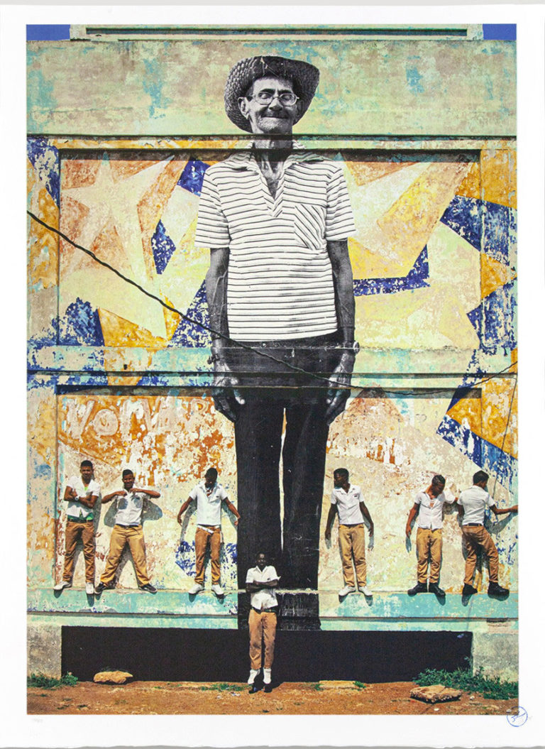 JR The Wrinkles of The City, La Havana, Antonio Cruz Gordillo, Cuba, 2012 100 x 70 cm Original-Farblithografie in 9 Farben Auflage 180 Exemplare signiert und nummeriert
