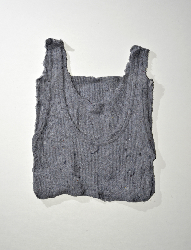 Katja Then Flusenhemd Trocknerflusen (gesammelt, nach Farben sortiert, wieder in Form gebracht, ohen Bindemittel) ca. 40 x 30 cm