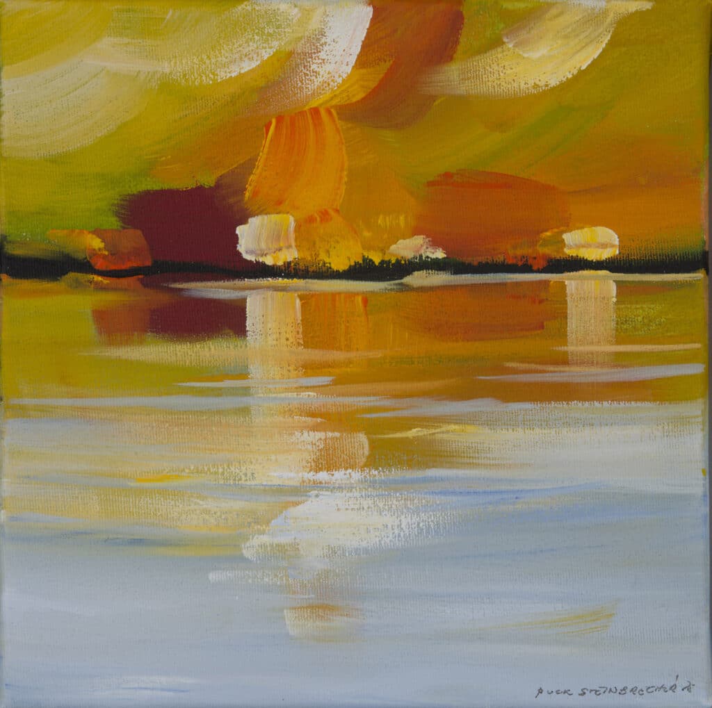 Puck Steinbrecher Kleine große Pracht Acryl auf Leinwand 30 x 30 cm Unikat