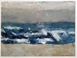 Klaus Fußmann Ostsee, 2021 Aquarell mit Sand 41,5 x 56 cm Unikat