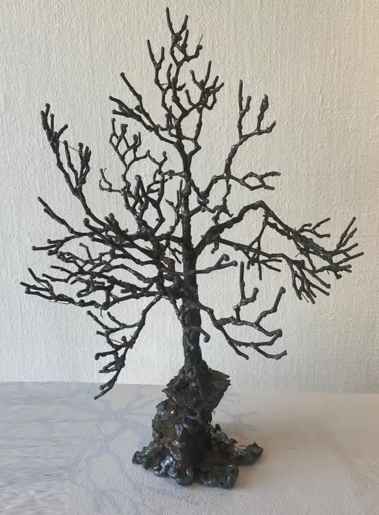 Mirsad Herenda Kleiner Baum II Skulptur aus Eisen 47 x 34 x 36 cm Unikat