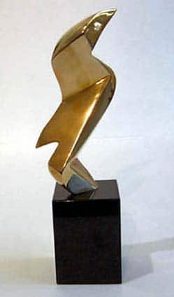 Wolfgang Lamché Bird Bronze, poliert Auflage 30 Ex. Höhe ca. 29 cm (mit Sockel)