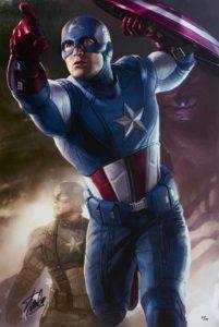 Marvel Studio signed by Stan Lee Legends: Captain America Fine Art Print/Leinwand ca. 76 x 51 cm Auflage 195 Exemplare