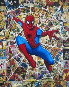 RANDY MARTINEZ Legacy: Web Of Spider Man Fine Art Print/Leinwand ca. 71 x 55 cm Auflage 50 Exemplare