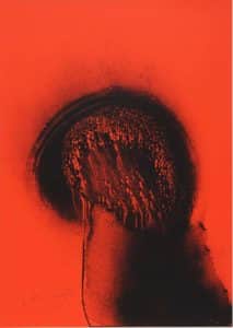 Otto Piene Mushroom Man, 1976 Farbserigrafie Aufl. 8/75 handsigniert und nummeriert 98 x 70 cm