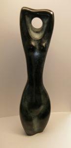 Pierre Schumann Weibliche Figuration, 1969, Bronzeskulptur patiniert