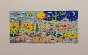 James Rizzi Faces In The Landscape, 1995 Auflage 64/350 handsigniert 18 x 28,5 cm