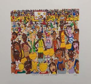 James Rizzi Shooting Like A Star, 1992 Auflage 65/350 handsigniert 29 x 31 cm