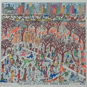 James Rizzi The Gates Of Central Parks Heaven, 2006 Auflage 273/750 2D, handsigniert 60 x 50 cm