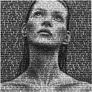 SAXA Kate Moss Tusche auf Leinwand 100 x 100 cm Unikat verkauft