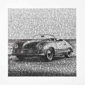 SAXA Porsche 356 Siebdruck auf Hahnemühle-Karton 60 x 60 cm signiert und nummeriert Auflage 356 Exemplare