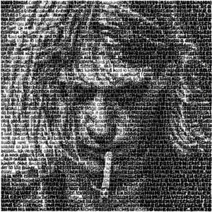 SAXA Kurt Cobain Tusche auf Leinwand 100 x 100 cm Unikat