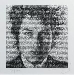 SAXA Bob Dylan Fine Art Print 20 x 20 cm signiert und nummeriert