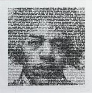 SAXA Jimi Hendrix Fine Art Print 20 x 20 cm signiert und nummeriert
