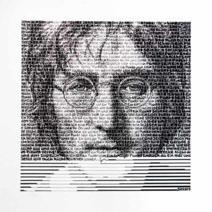 SAXA John Lennon Siebdruck auf Hahnemühle-Karton 60 x 60 cm signiert und nummeriert Auflage 80 Exemplare