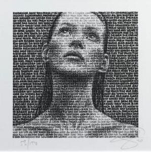 SAXA Kate Moss Fine Art Print 20 x 20 cm/60 x 60 cm signiert und nummeriert