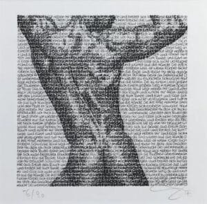 SAXA Schwarze Haut Fine Art Print 20 x 20 cm signiert und nummeriert