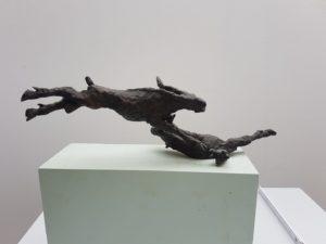 Mirsad Herenda Spielende Steinböcke Skulptur aus Bronze 12 x 33 x 14cm cm Unikat