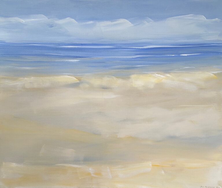 Puck Steinbrecher Strandgestöber, 2024 Acryl auf Leinwand 100 x 120 cm Unikat
