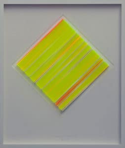 Klaus Joas, Diagonale Struktur A, 2022, Lichtverstärkendes Acrylglas, 58,5 x 68,5 cm, Unikat