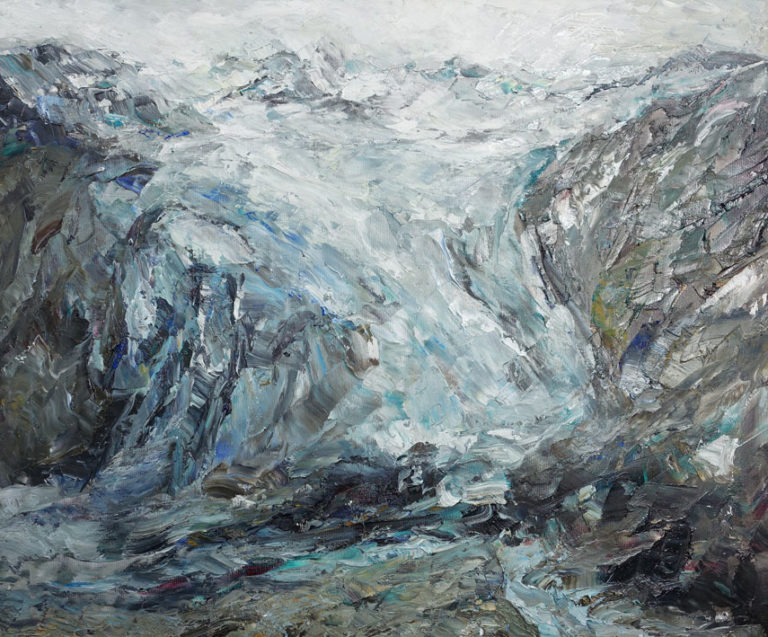 Rudi Weiss Berge, 3-22 Öl auf Leinwand 50 x 60 cm Unikat