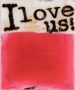Jörg Döring Love us Mischtechnik/Leinwand 30 x 25 cm Auflage 99 Exemplare