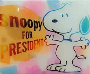 Jörg Döring Snoopy for President Mischtechnik/Leinwand 25 x 30 cm Auflage 99 Exemplare