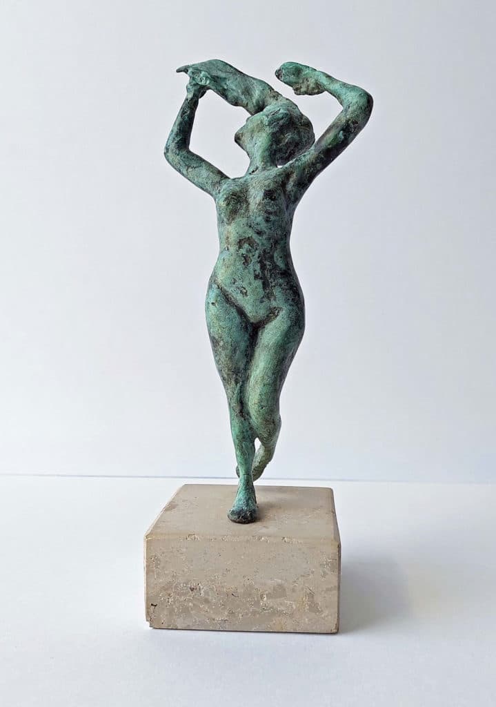 Antonio de Andrés-Gayón Tanzende Frau Bronze Höhe 21 cm