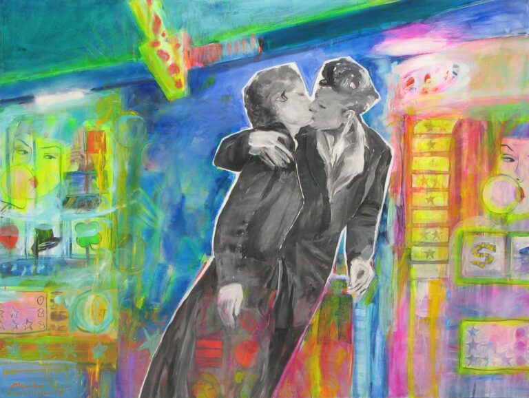 Monika Kaiblinger Glückspiel Acryl auf Leinwand 120 x 160 cm Unikat