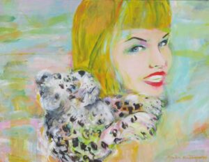 Monika Kaiblinger Pussycat Acryl auf Leinwand 100 x 130 cm Unikat