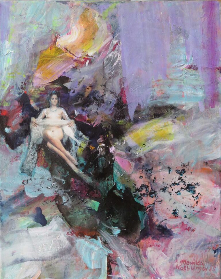 Monika Kaiblinger Aufgedeckt Acryl auf Leinwand 50 x 40 cm Unikat