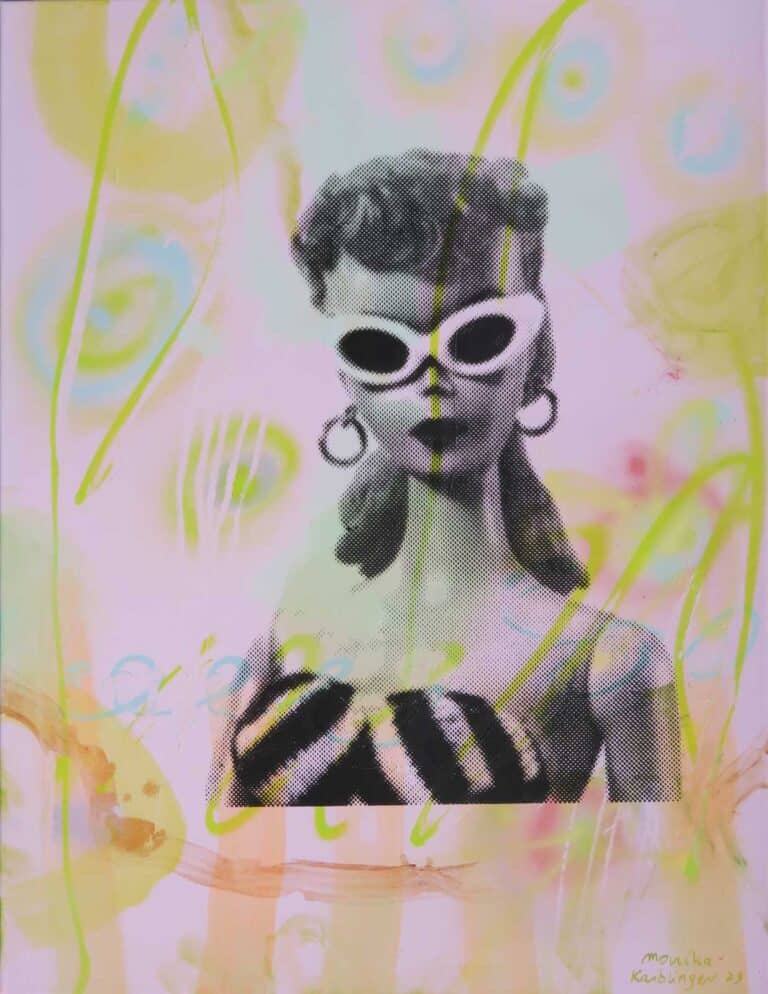 Monika Kaiblinger Barbie (rosa) Acryl auf Leinwand 130 x 100 cm Unikat