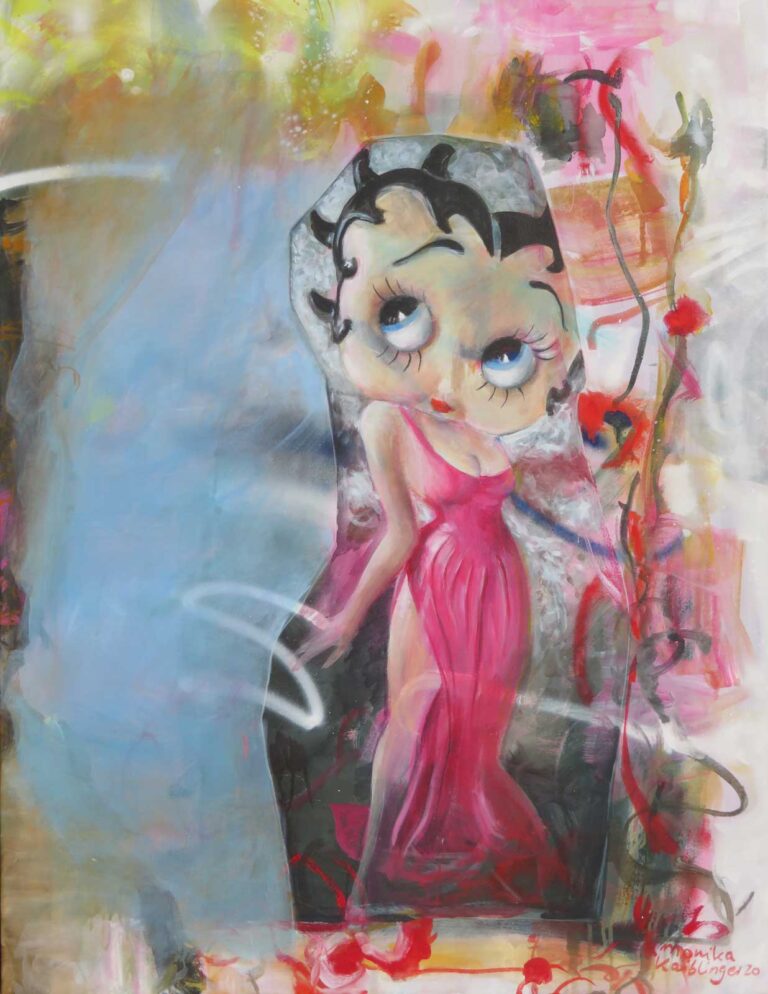 Monika Kaiblinger Betty im Spiegel Acryl auf Leinwand 130 x 100 cm Unikat